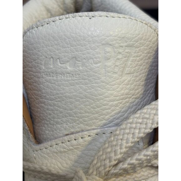 Mon Piz Ankle Boots White Leather Upper Lace-Up Size 7 - Picture 7 of 10